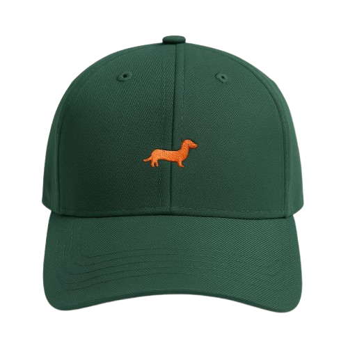 Gorra Dachshund Verde Bordada | Teil